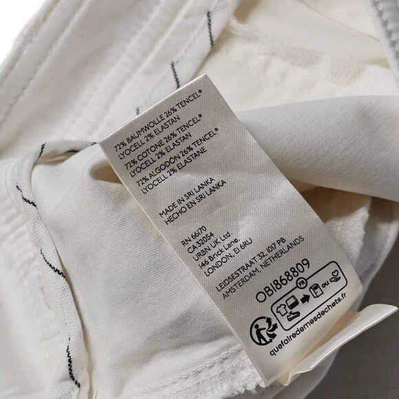 Anthropologie The Richie Slim Joggers Size 14 White Cotton Twill Tapered Leg NWT - Picture 11 of 11